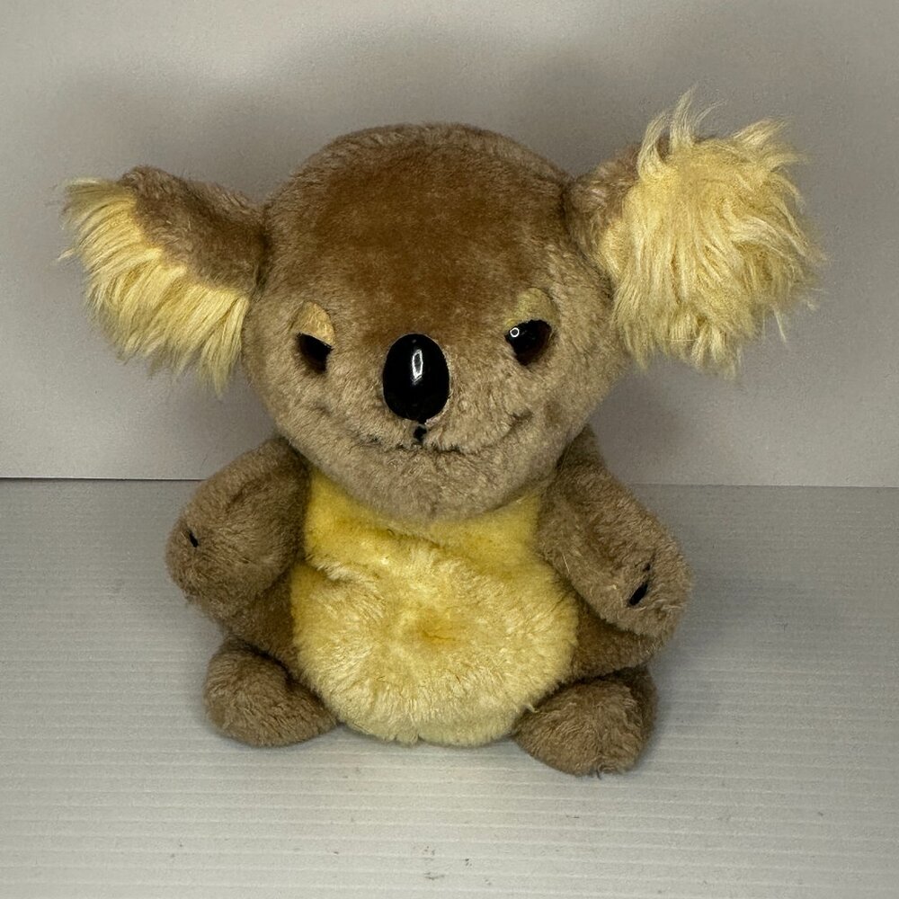 VINTAGE Dakin Koala Bear Plush Stuffed Animal Brown Cute Soft 1979 Vintage 7"